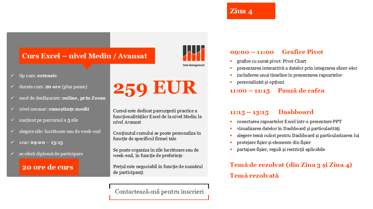Curs Excel - de la nivel Mediu la nivel Avansat Ziua 4
