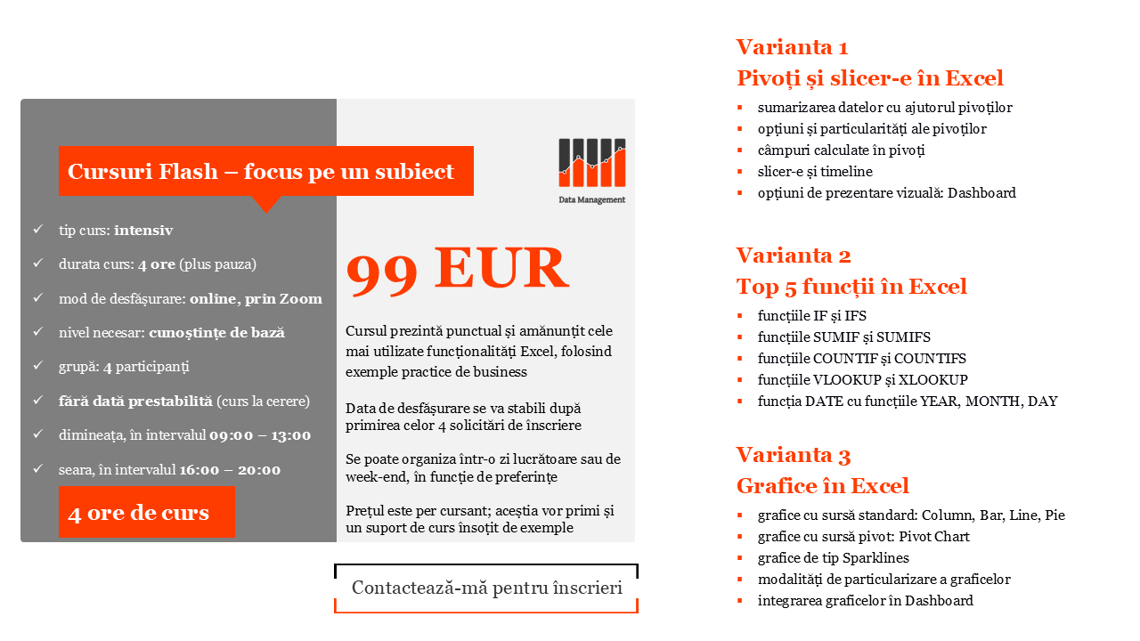 Cursuri Flash – focus pe un subiect